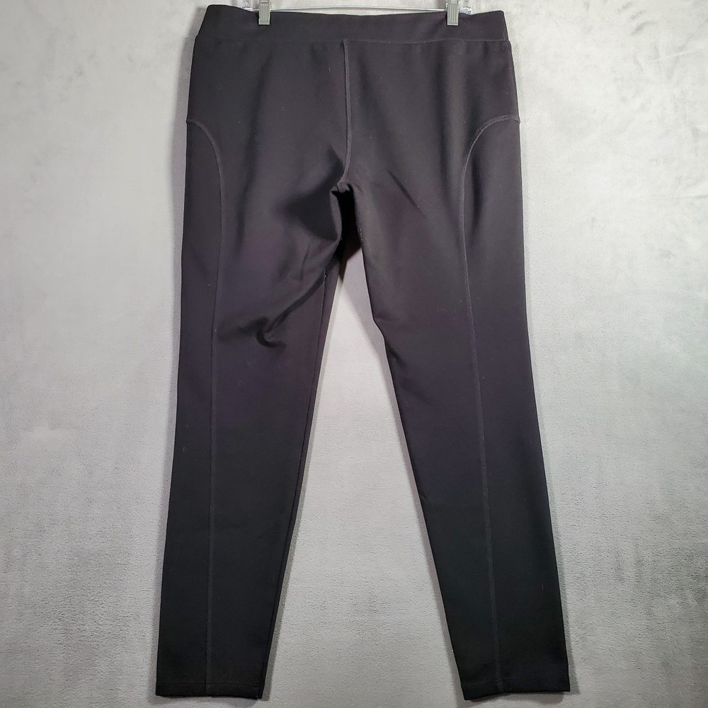 Michael Kors Pants Womens XL Black Pull On Stretch Slim Fit Minimal Classic - Picture 2 of 8